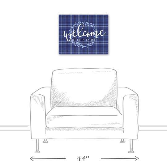 Welcome To Our Table Canvas Wall Art